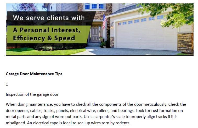 Garage Door Maintenance Tips - Garage Doors Repair Lisle